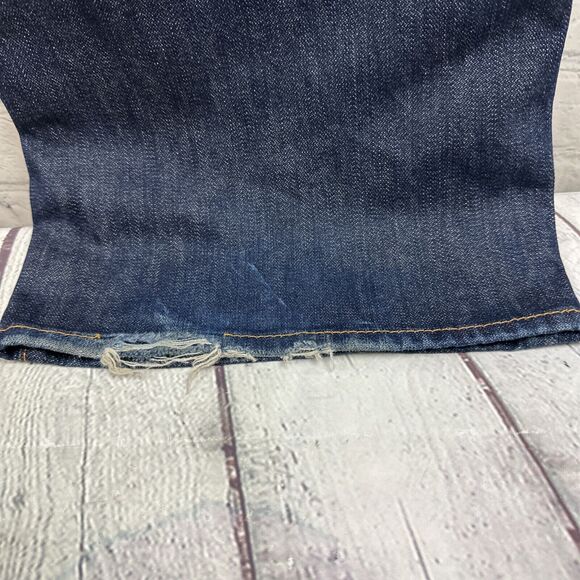 VTG Y2K True Religion Button Fly‎ Bootcut Woman’s Denim Jeans Leather Patch 36 - Picture 8 of 14